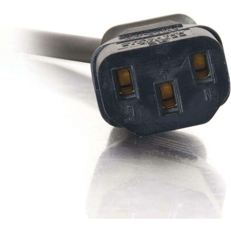 C2G 3ft 18 AWG Universal Flat Panel Power Cord (NEMA 5-15P to IEC320C13) - Thumbnail 3