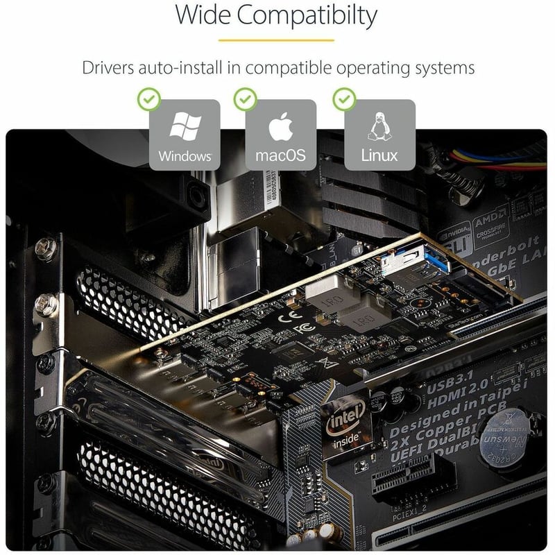 5-PORT USB PCIE CARD 10GBPS 4X USB-C/1X USB-A EXPANSION CARD - Thumbnail 4