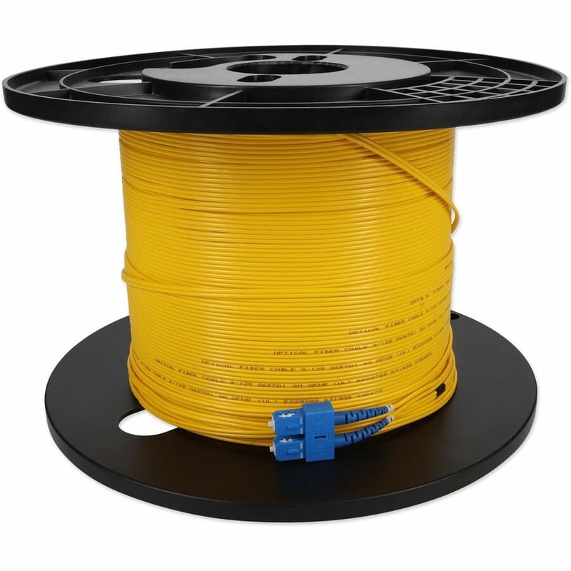 AddOn 69m SC to SC Yellow OS2 Duplex OFNR (Riser-Rated) SMF Fiber Patch Cable - Thumbnail 2