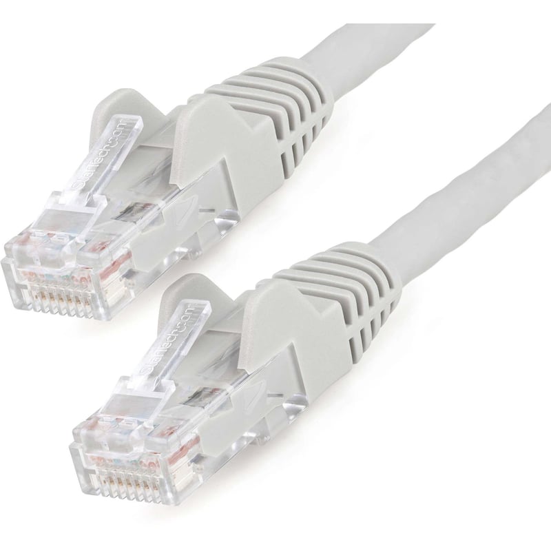 StarTech.com 6in (15cm) CAT6 Ethernet Cable, LSZH (Low Smoke Zero Halogen) 10 GbE Snagless 100W PoE UTP RJ45 Gray Network Patch Cord, ETL - Thumbnail 1