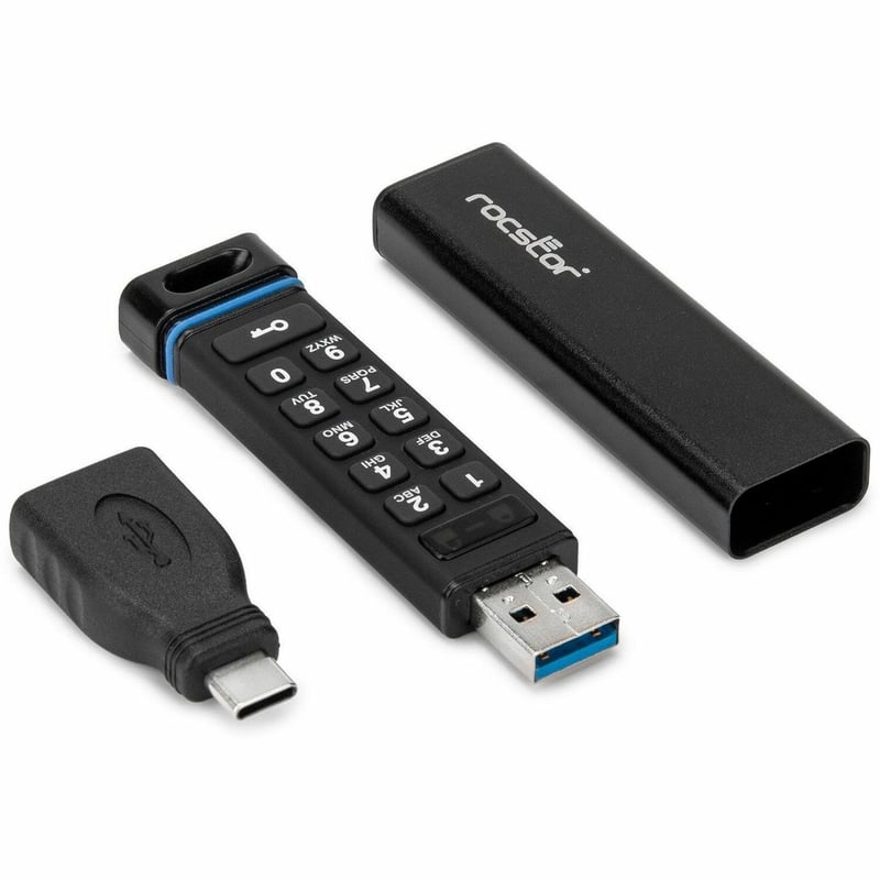 Rocstor DataSecure FX5 256GB Encrypted USB Flash Drive - Thumbnail 1