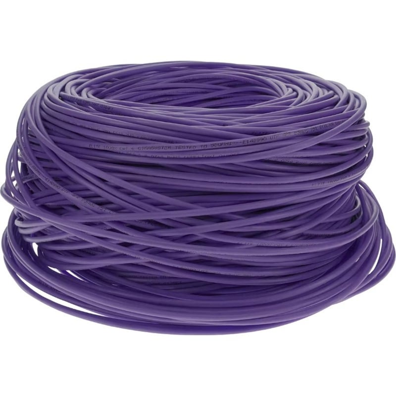 AddOn 1000ft Non-Terminated Purple CAT 6 Shielded PVC Bulk Cable - Thumbnail 4