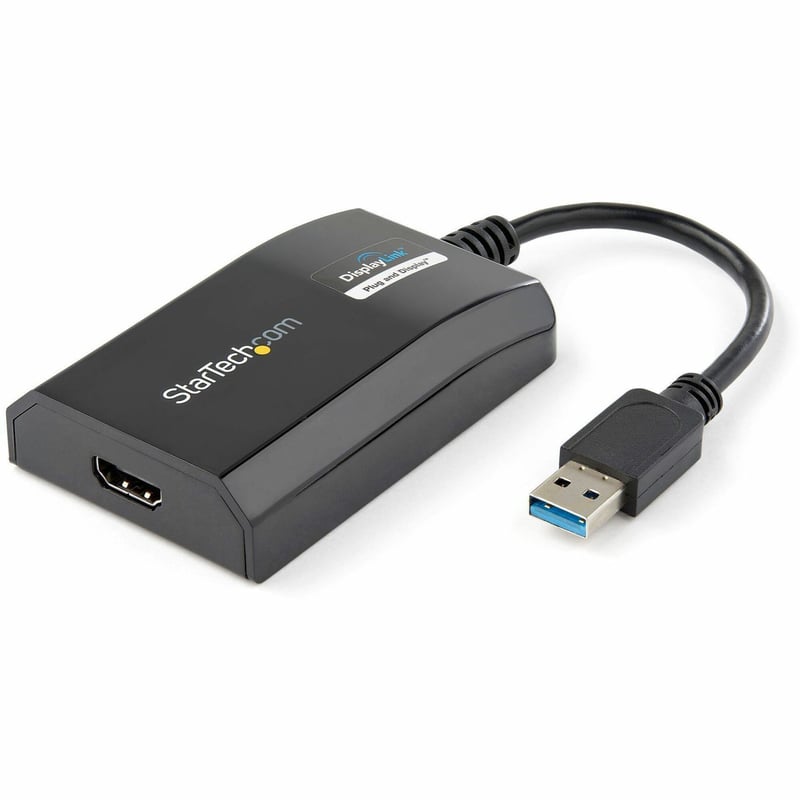 StarTech.com USB 3.0 to HDMI Adapter, DisplayLink Certified, 1920x1200, USB-A to HDMI Display Adapter, External Graphics Card for Mac/PC - Thumbnail 1