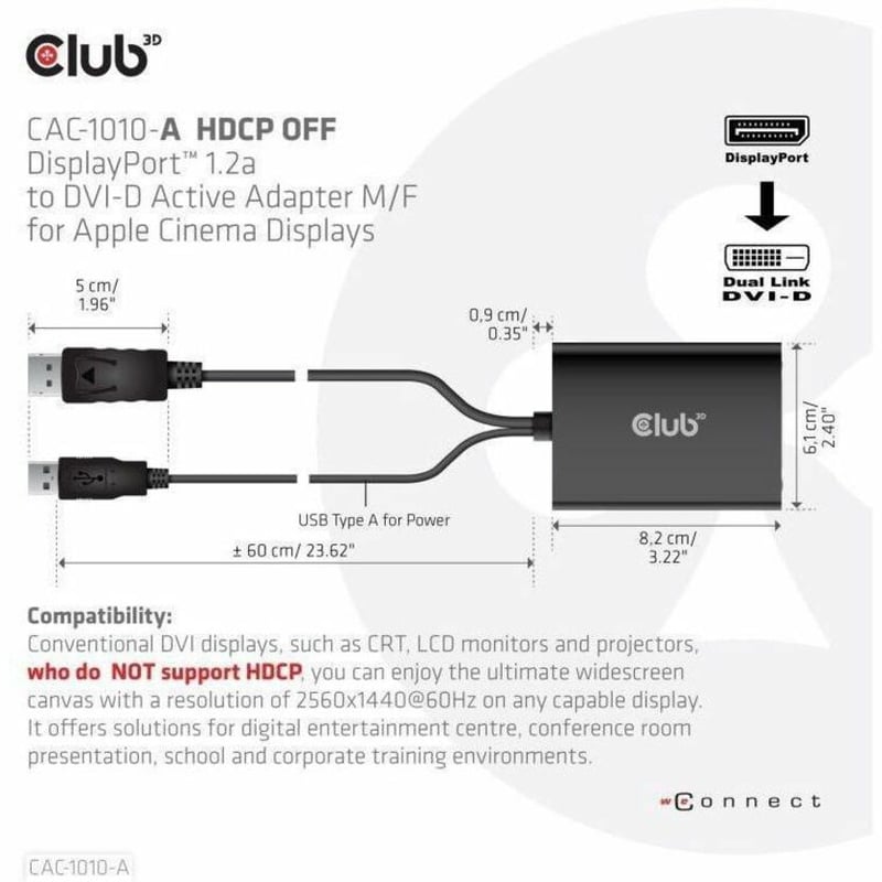 DISPLAYPORT TO DVI-D DUAL LINK HDCP OFF/2560/1600 - Thumbnail 4
