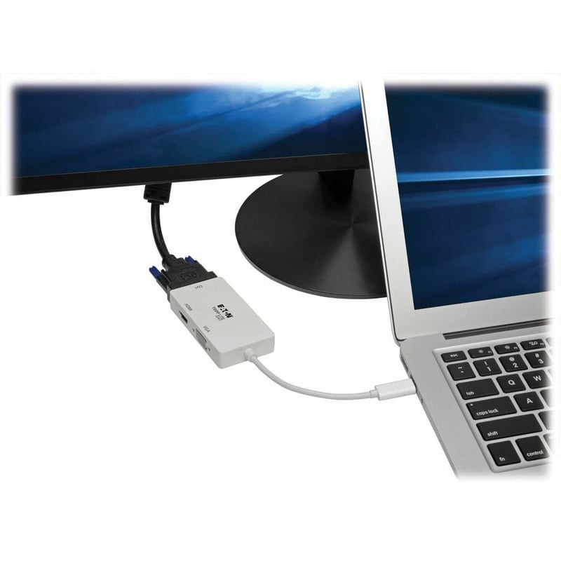 USB C MULTIPORT ADAPTER M/3XF 4K HDMI 1080P VGA + DVI PORTS WHITE - Thumbnail 2