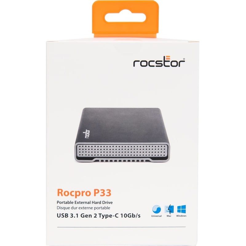 Rocstor 2TB ROCPRO P33 5.4K RPM USB 3.0/3.1 PORTABLE DRIVE - Thumbnail 2