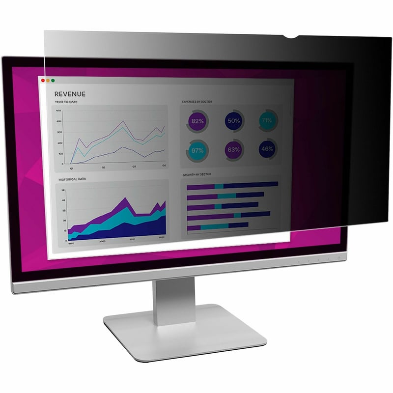 3M High Clarity Privacy Filter for 24in Monitor, 16:10, HC240W1B - Thumbnail 1