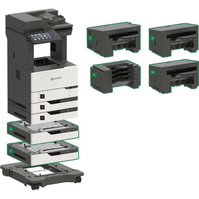 Lexmark MX822ade Laser Multifunction Printer - Monochrome - Thumbnail 2