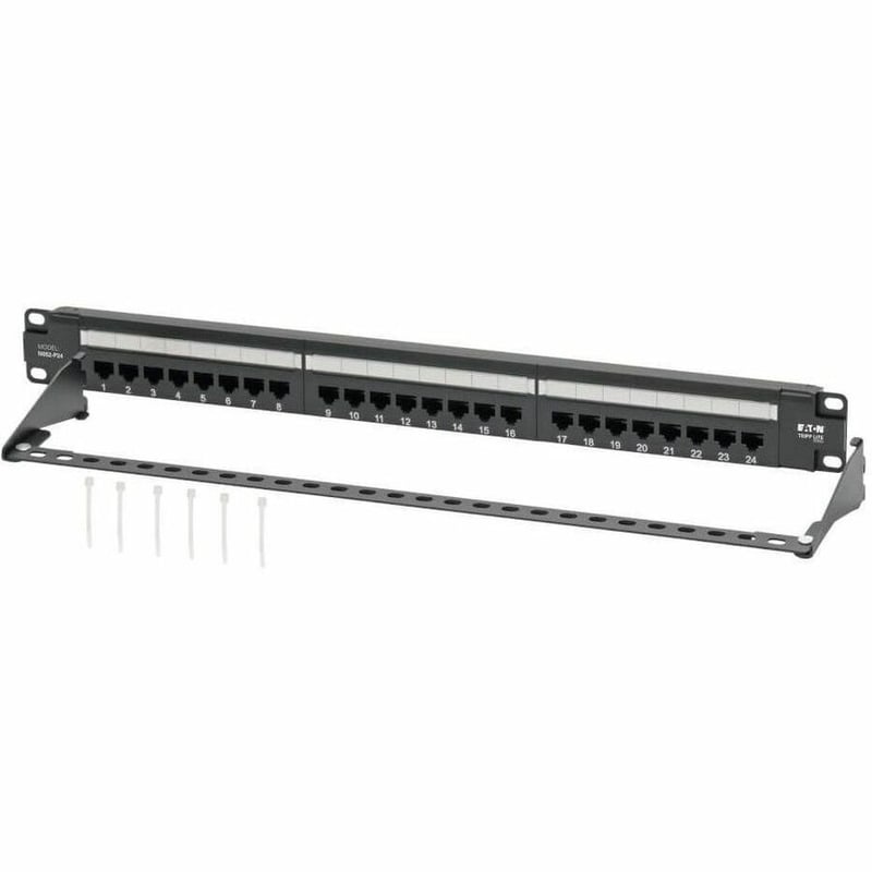 Tripp Lite by Eaton Cat5e 24-Port Patch Panel - PoE+ Compliant 110/Krone 568A/B RJ45 Ethernet 1U Rack-Mount TAA - Thumbnail 5