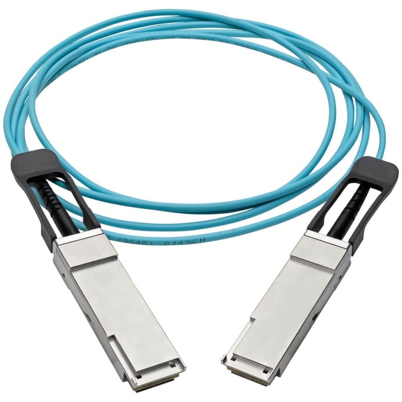 Eaton Tripp Lite Series QSFP+ to QSFP+ Active Optical Cable - 40Gb, AOC, M/M, Aqua, 3M (9.84 ft.) - Thumbnail 2