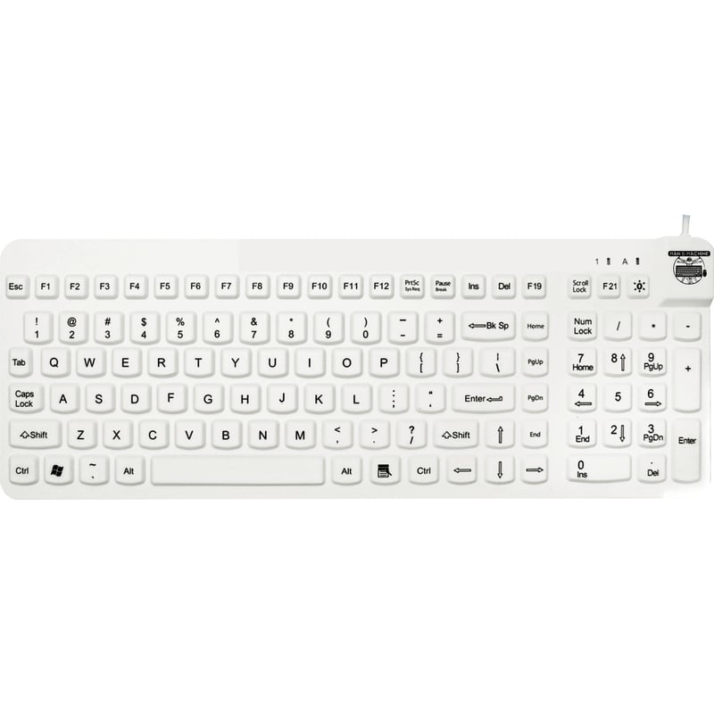 Man & Machine Premium Full Size Waterproof Disinfectable Keyboard - Thumbnail 1