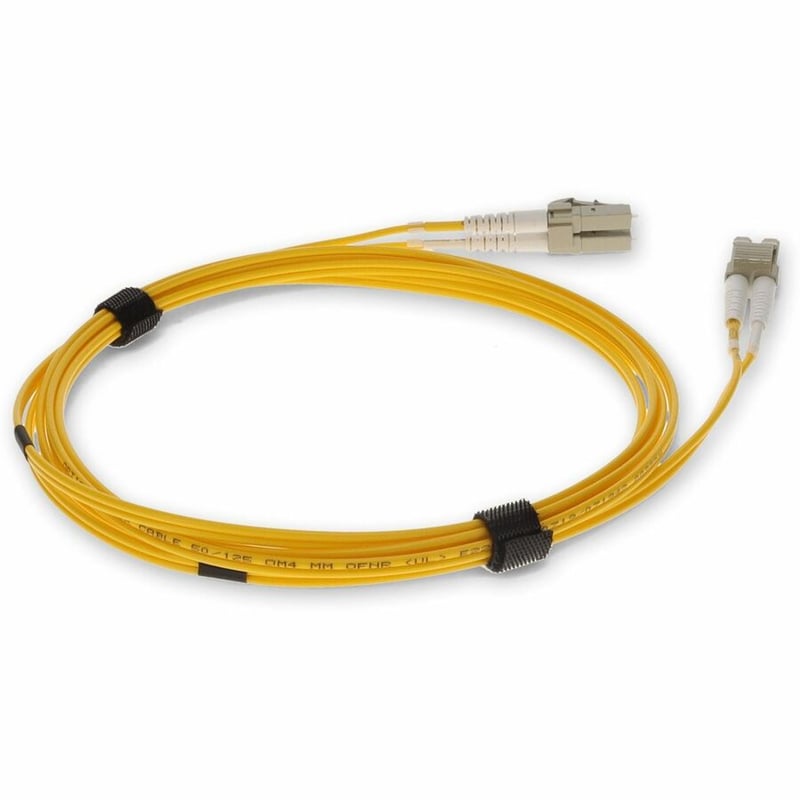 AddOn 6m LC to LC Yellow OM4 Duplex OFNR (Riser-Rated) TAA Fiber Patch Cable - Thumbnail 5