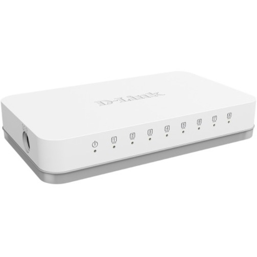D-Link GO-SW-8GE 8-Port Gigabit Unmanaged Metal Desktop Switch - Thumbnail 2