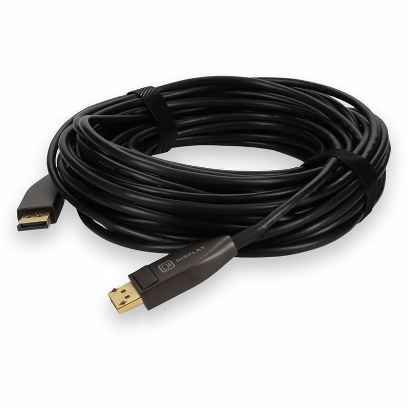 AddOn 50ft DisplayPort 1.4 Male to DisplayPort 1.4 Male Black Cable For Resolution Up to 7680x4320 (8K UHD) - Thumbnail 1