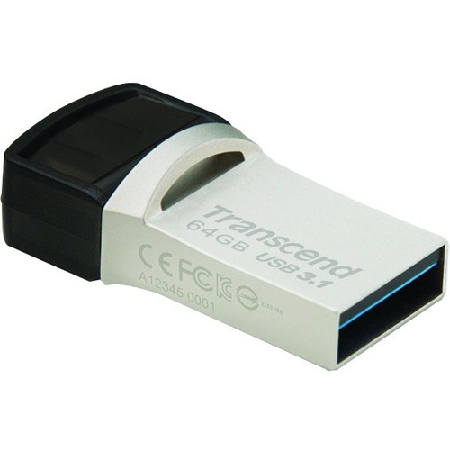 Transcend 64GB JetFlash 890 USB 3.1 On-The-Go Flash Drive - Thumbnail 1