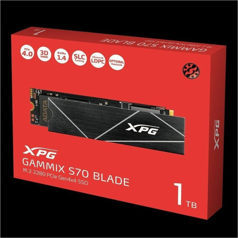 XPG GAMMIX S70 BLADE AGAMMIXS70B-1T-CS 1 TB Solid State Drive - M.2 2280 Internal - PCI Express NVMe (PCI Express NVMe 4.0 x4) - Thumbnail 2