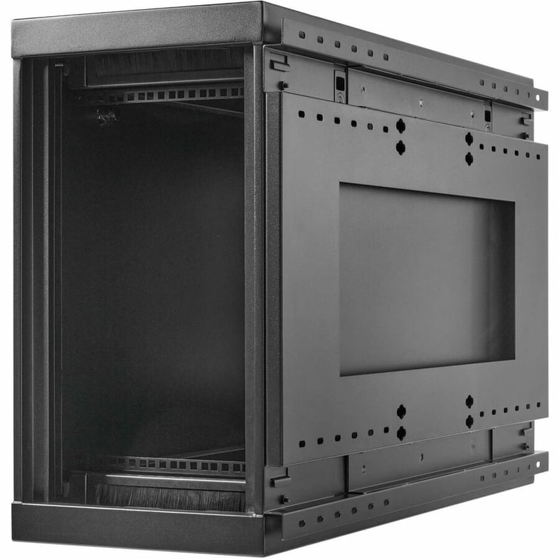 WALL-MOUNT MINI RACK ENCLOSURE 6U LOW-PROFILE SIDE-MOUNT BLACK - Thumbnail 4