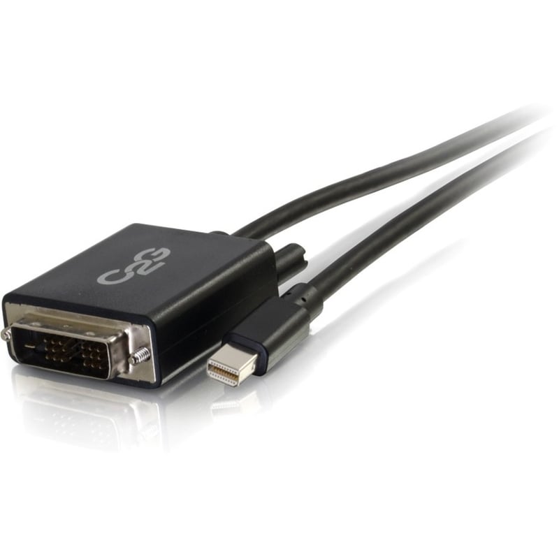 C2G 3ft Mini DisplayPort to DVI Cable - Single Link DVI-D Adapter - Black - Thumbnail 1