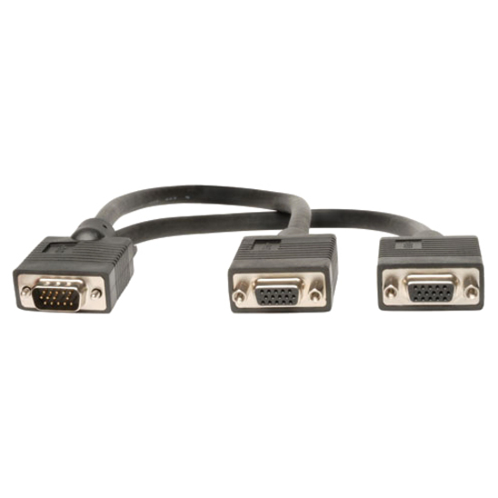 Tripp Lite by Eaton VGA Monitor Y Splitter Cable (HD15 M/2xF) 1 ft. (0.31 m) - Thumbnail 2
