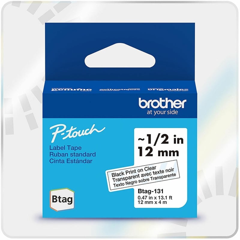 12MM 4M BTAG BLACK ON CLEAR UNLAMINATED - Thumbnail 1