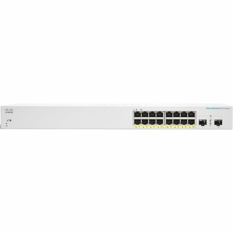 CBS220 SMART 16-PORT GE, POE, 2X1G SFP REMANUFACTURED - Thumbnail 2