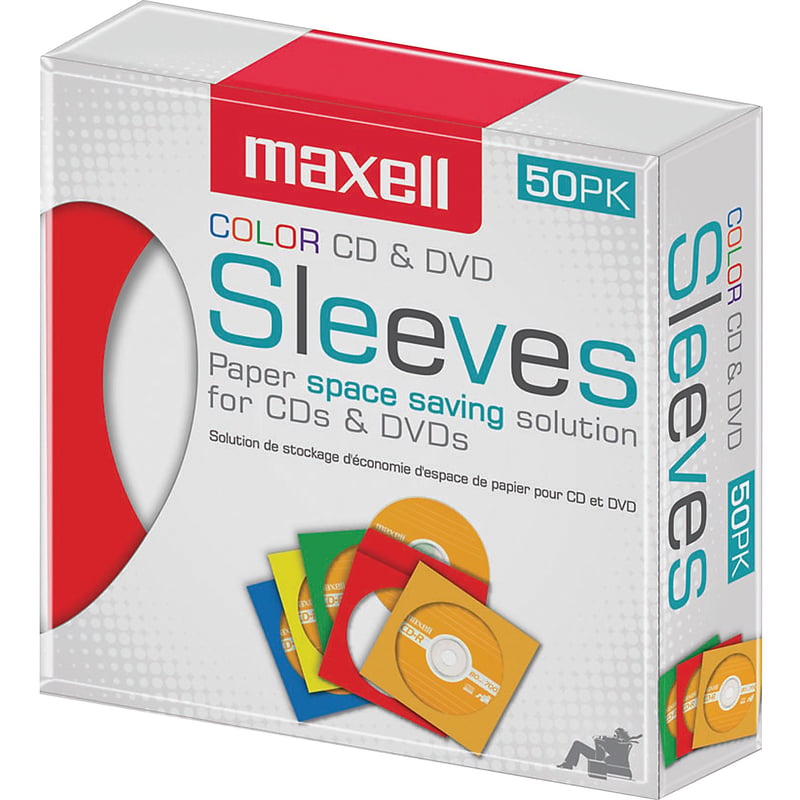 Maxell CD-401 Multi-Color CD & DVD Sleeve - Thumbnail 1