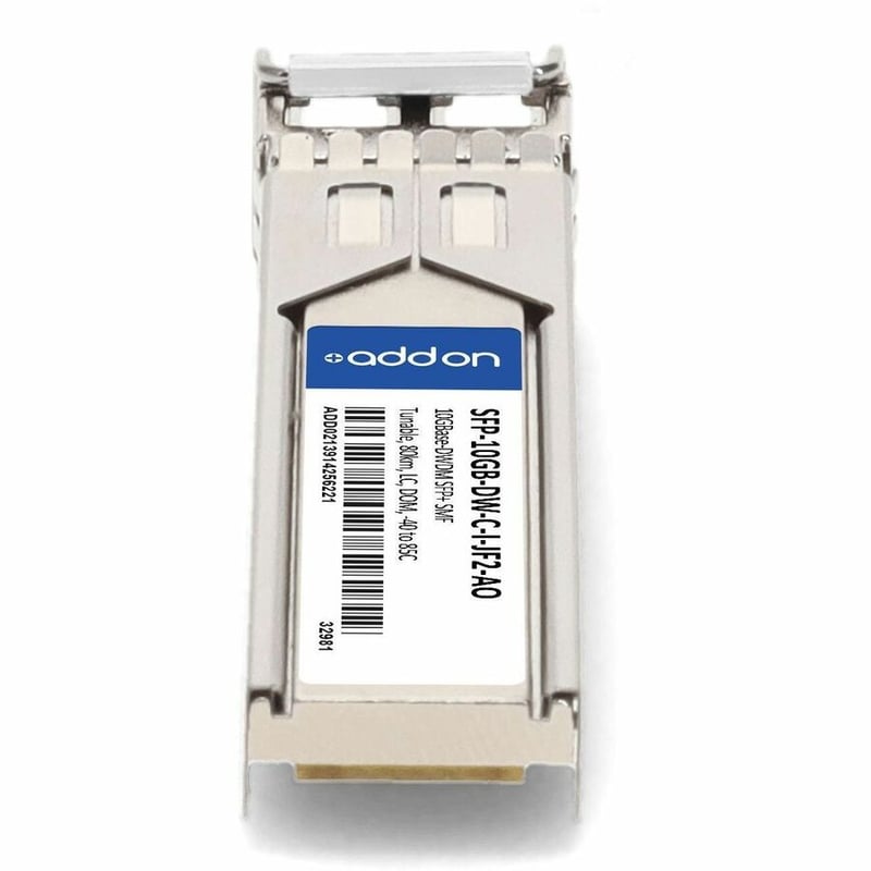 AddOn Juniper Networks®, Fujitsu®, & Rad® SFPP-10G-CT50-ZR Compatible TAA Compliant 10GBase-DWDM 50GHz SFP+ Transceiver (SMF, 1530nm to 1565nm, 80km, LC, DOM, -40 to 85C) - Thumbnail 4