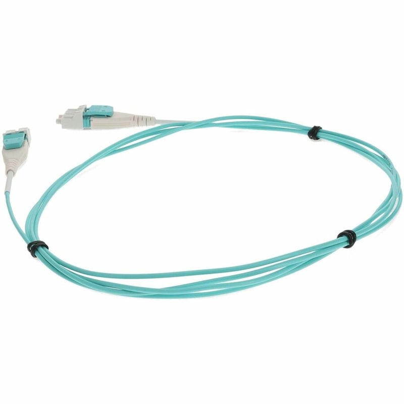 AddOn 3m LC to LC Field Modifiable Aqua OM4 Duplex OFNR (Riser-Rated) Fiber Patch Cable - Thumbnail 3