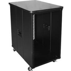 Claytek 18U 800mm Depth Simple Server Rack with Wood Top - Thumbnail 1