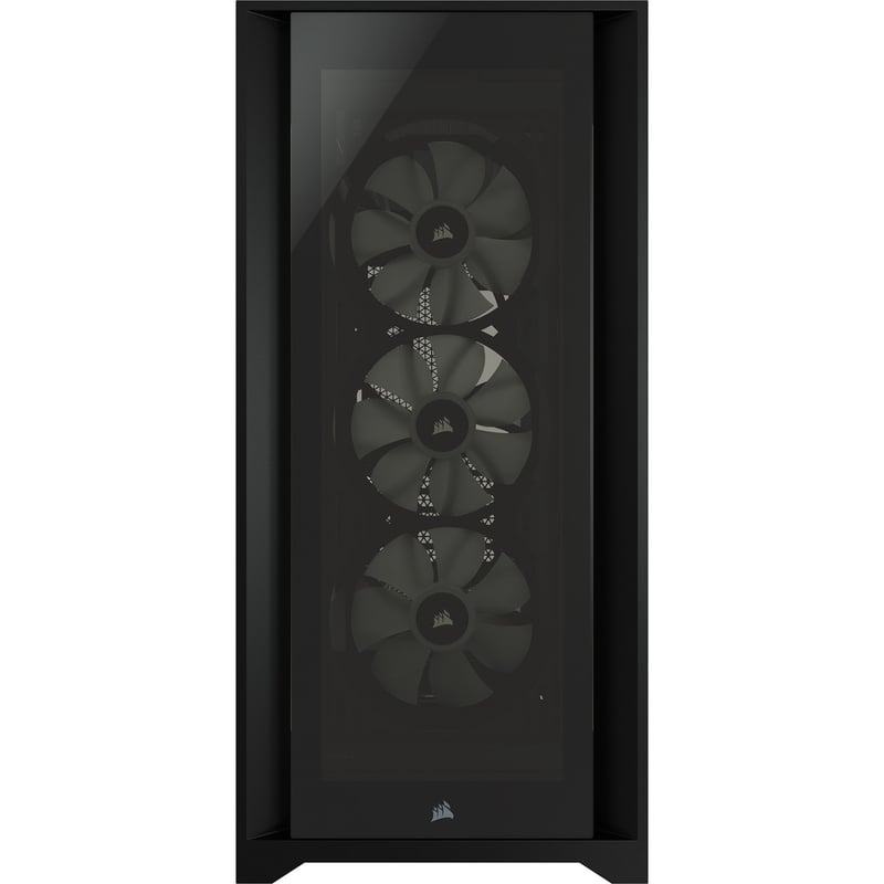 Corsair iCUE 5000X RGB Tempered Glass Mid-Tower ATX PC Smart Case - Black