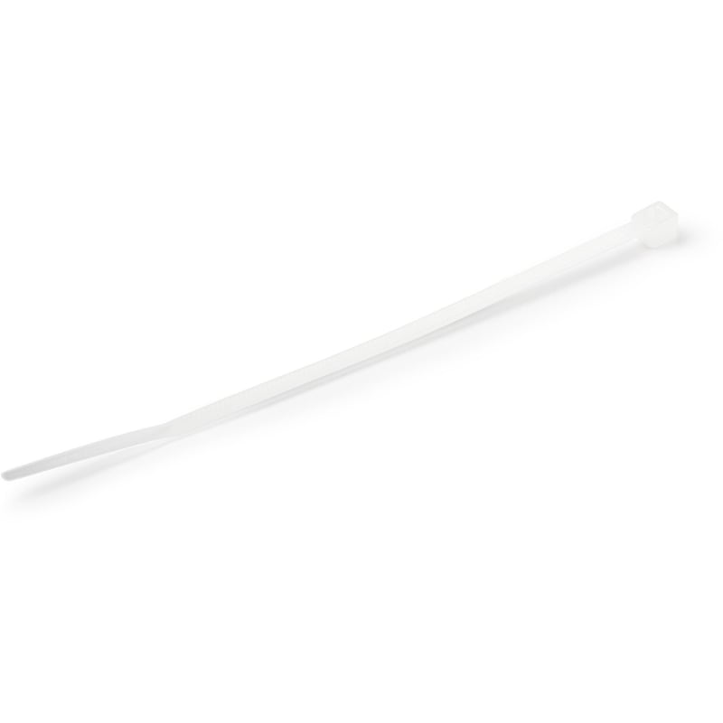 StarTech.com 4"(10cm) Cable Ties, 7/8"(22mm) Dia, 18lb(8kg) Tensile Strength, Nylon Self Locking Zip Ties, UL Listed, 1000 Pack, White - Thumbnail 1