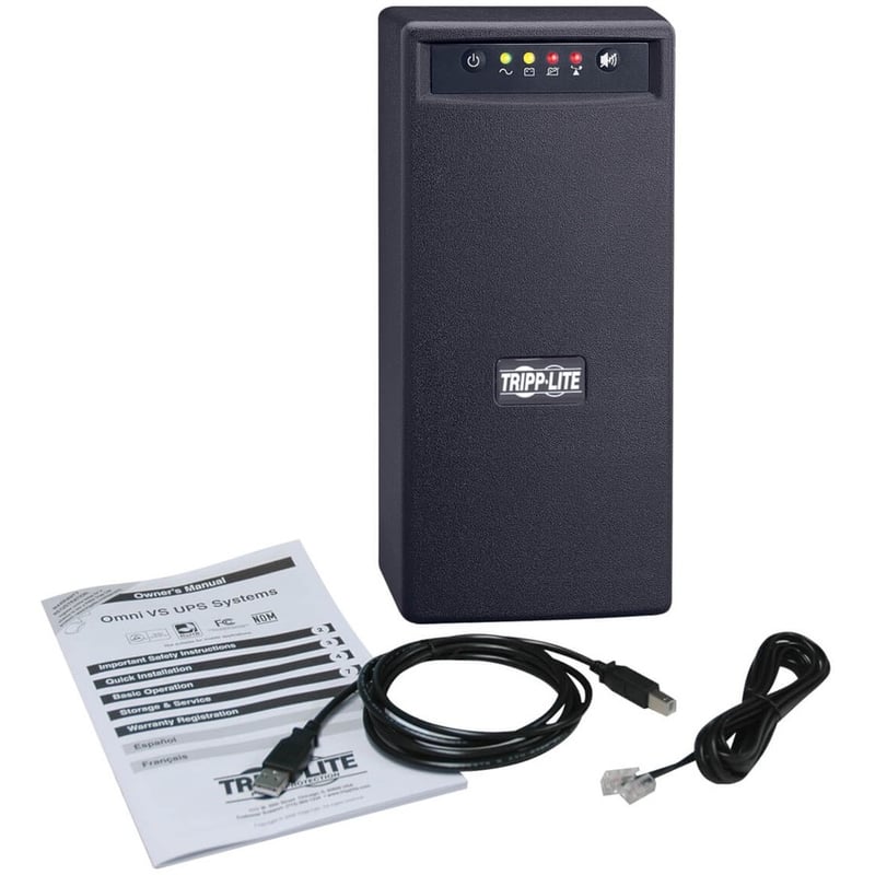 Tripp Lite by Eaton UPS OmniVS 120V 800VA 475W Line-Interactive UPS Tower USB port - Thumbnail 4