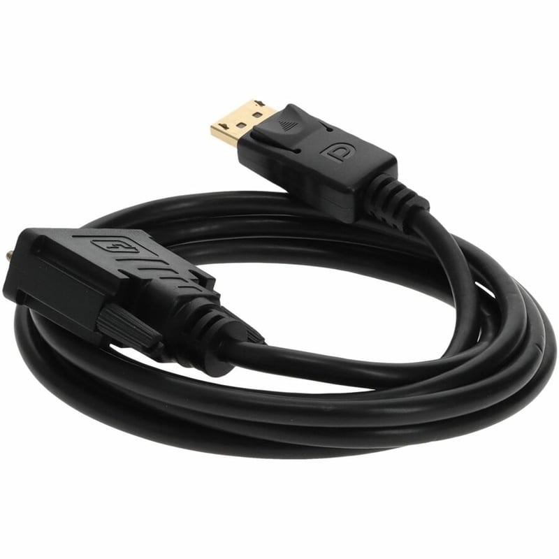 AddOn 5-Pack of 10ft DisplayPort 1.2 Male to DVI-D Dual Link (24+1 pin) Male Black Cables Which Requires DP++ For Resolution Up to 2560x1600 (WQXGA) - Thumbnail 3
