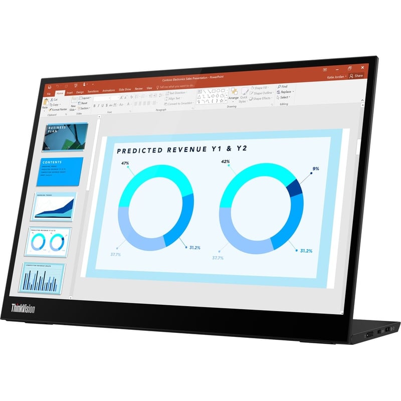 Lenovo ThinkVision M14d 14" Class LCD Monitor - 16:10 - Raven Black - Thumbnail 2