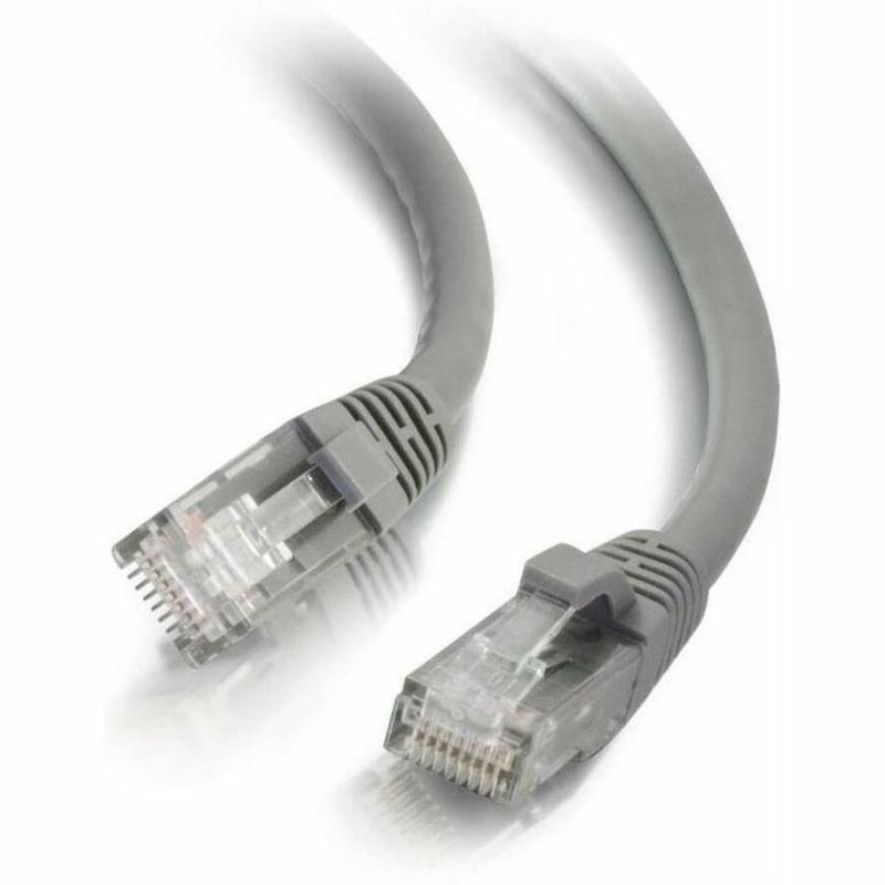 Quiktron 3Ft Q-Series Cat6A Snagless (UTP) Ethernet Network Patch Cable, CM Rated - Grey - Thumbnail 1