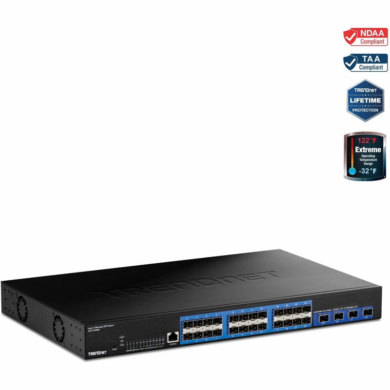 28-PORT LAYER 2 MANAGED SFP SW 10G SFP+PORTS 24XGIGABIT SFP PORTS - Thumbnail 1
