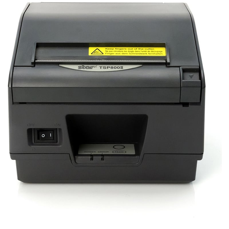 Star Micronics TSP800II Thermal Receipt and Label Printer, USB - Cutter, External Power Supply Needed, Gray - Thumbnail 1