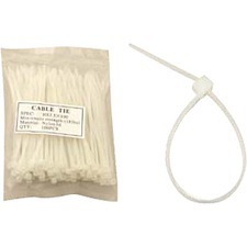 4 NYLON CABLE TIE 18LBS CLEAR 100PK