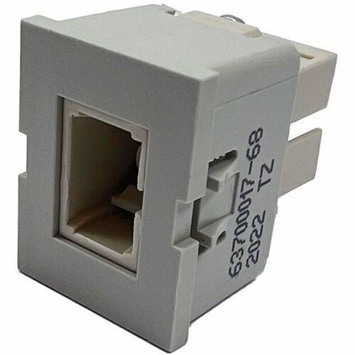 Ortronics TracJack Module, 1-SC Simplex Multimode, Beige Adapter, Light Gray Housing - Thumbnail 1
