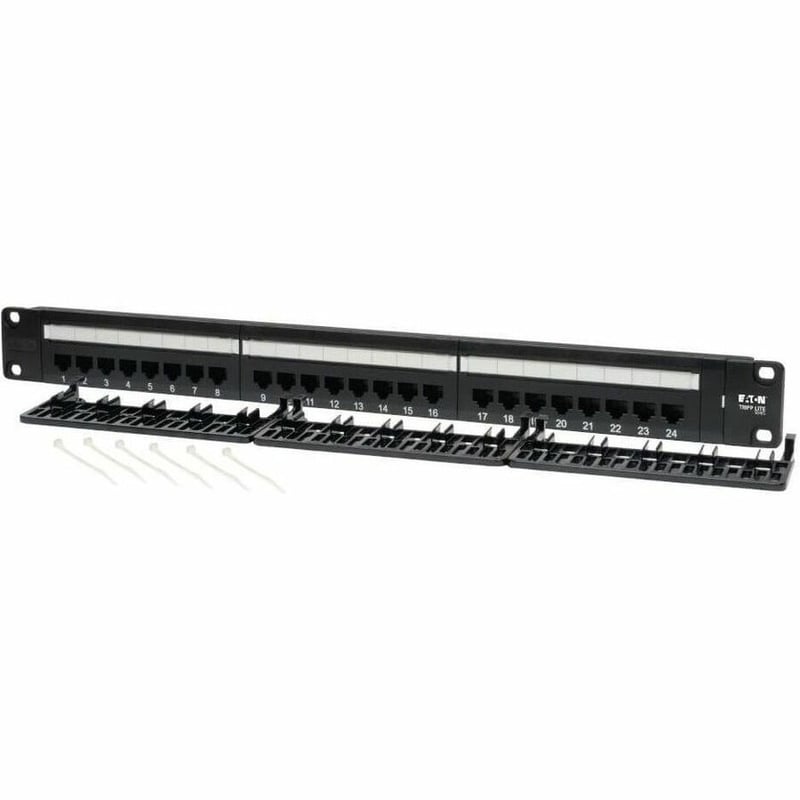 Tripp Lite by Eaton 24-Port 1U Rack-Mount Cat5e 110 Patch Panel 568B RJ45 Ethernet TAA - Thumbnail 3