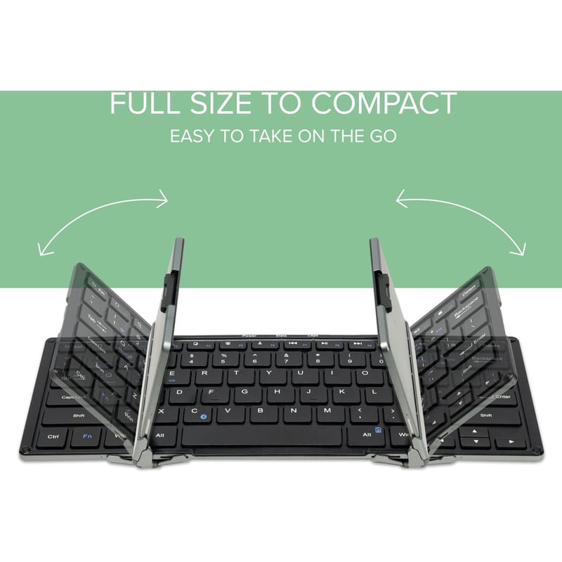 Plugable Foldable Bluetooth Keyboard Compatible with iPad, iPhones, Android, and Windows - Thumbnail 2