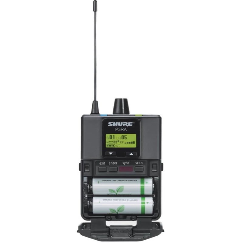 Shure P3RA Premium Wireless Bodypack Receiver - Thumbnail 3