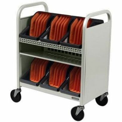 Bretford CUBE Transport Cart with Caddies - TVCT30CAD - Thumbnail 2