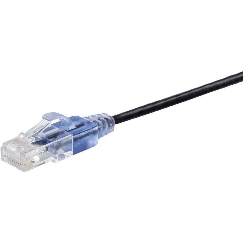 SLIM CAT6A CABLE - 10PK 1FT BLACK - Thumbnail 2