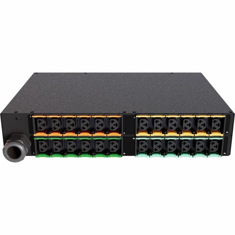 Vertiv PowerIT VP6U62A0 Upgradeable Outlet Level Monitoring HD rPDU, Horizontal, Single Phase, 24 Combination C13/C19 Outlets, 60/63A, 240V, 2U - Thumbnail 4