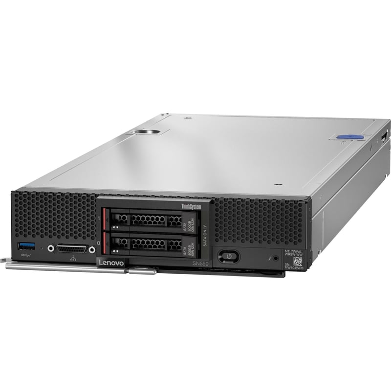 Lenovo ThinkSystem SN550 7X16A07BNA Blade Server - 1 x Intel Xeon Silver 4208 2.10 GHz - 32 GB RAM - Serial ATA/600, Serial Attached SCSI (SAS) Controller - Thumbnail 1