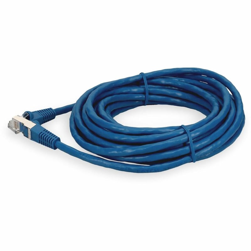 AddOn 15ft Blue CAT 7 Shielded (S/FTP) PVC Ethernet Cable Snagless Bubble Boot RJ-45 M/M - Thumbnail 2