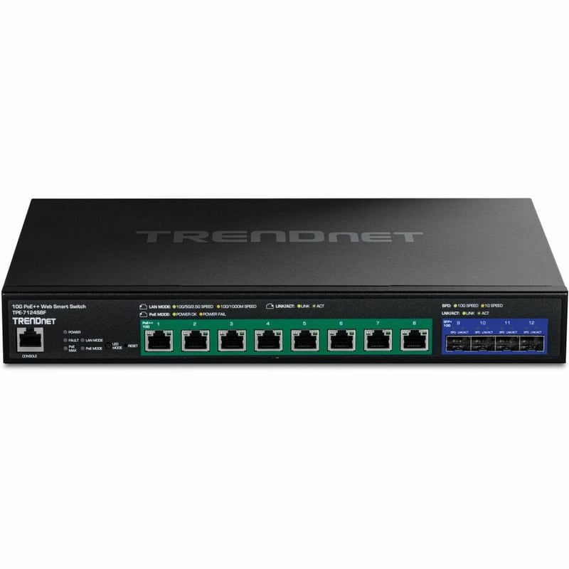 12-PORT 10G POE WEB SMART SWITCH 720W - Thumbnail 3