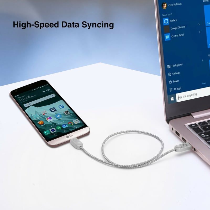 SIIG Zinc Alloy USB-C to USB-C Charging & Sync Braided Cable - 3.3ft, 2-Pack - Thumbnail 5