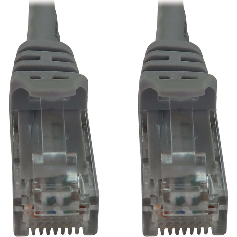 Eaton Tripp Lite Series Cat6a 10G Snagless Molded UTP Ethernet Cable (RJ45 M/M), PoE, Gray, 1 ft. (0.3 m) - Thumbnail 2